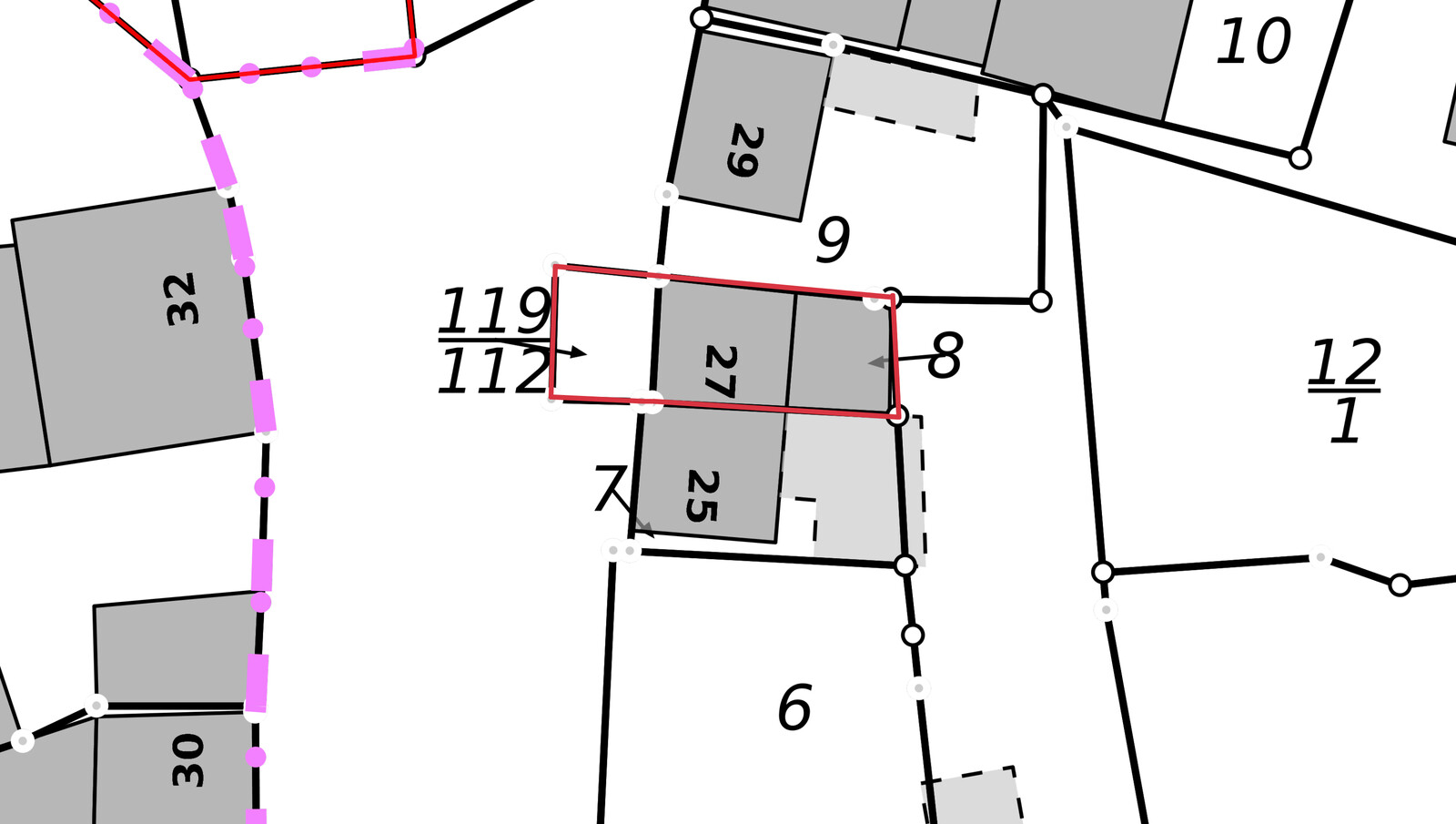 Hessisches Ende 27, Großburschla, Flurkartenauszug, ALKIS